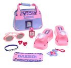 Barbie Fashion Bag Set - Purse with Suglasses, Play Watch, Earrings & Key Chain with Cube Design