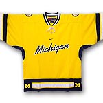 Michigan University Gold Ice Hockey Jersey